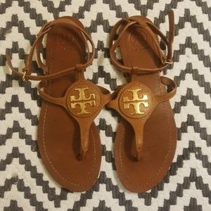 Tory Burch Laura Flat Ankle Strap Sandal